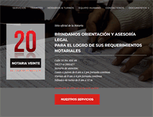 Tablet Screenshot of notaria20medellin.com.co